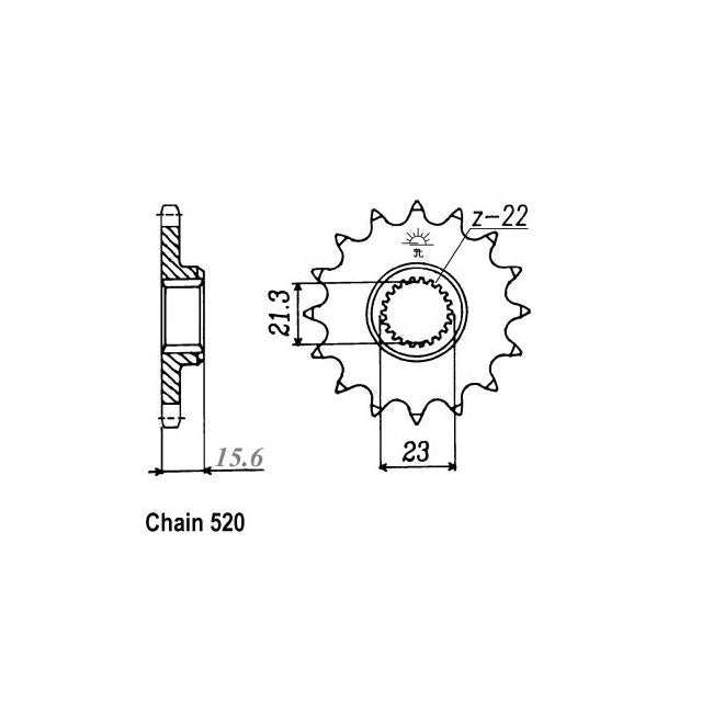 JT Sprockets Front Sprocket Yamaha SRZ660 96-98 JT Front Sprocket for Yamaha Customhoj