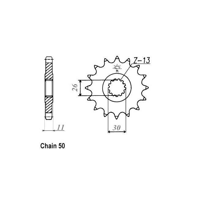 JT Sprockets Front Sprocket Yamaha XJR 1300 02-03 JT Front Sprocket for Yamaha Customhoj