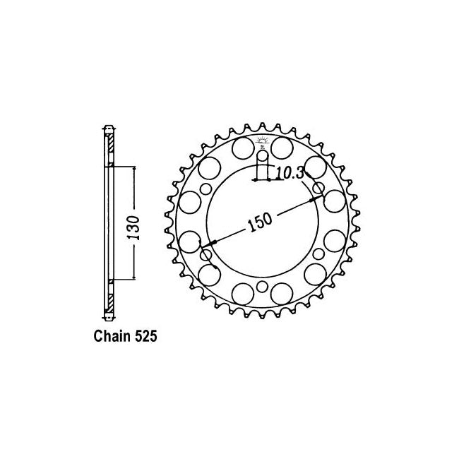 JT Sprockets Rear Sprocket Honda XL600VH,VJ Transalp 87-88 JT Rear Sprocket for Honda Customhoj