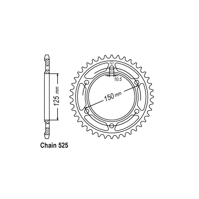 JT Sprockets Rear Sprocket KTM 1050 Adventure 15-16 JT Rear Sprocket for KTM Customhoj