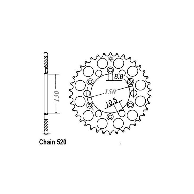 JT Sprockets Rear Sprocket Yamaha FZS400 Fazer JT Rear Sprocket for Yamaha Customhoj