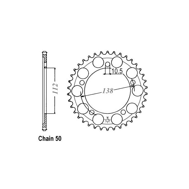 JT Sprockets Rear Sprocket Yamaha YZF-R6 (530) 99-02 JT Rear Sprocket for Yamaha Customhoj