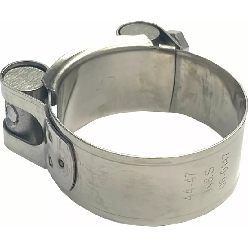 K&S Stainless Steel Motorcycle Exhaust Clamp 44 mm - 47 mm (1.73" - 1.85")  - Customhoj