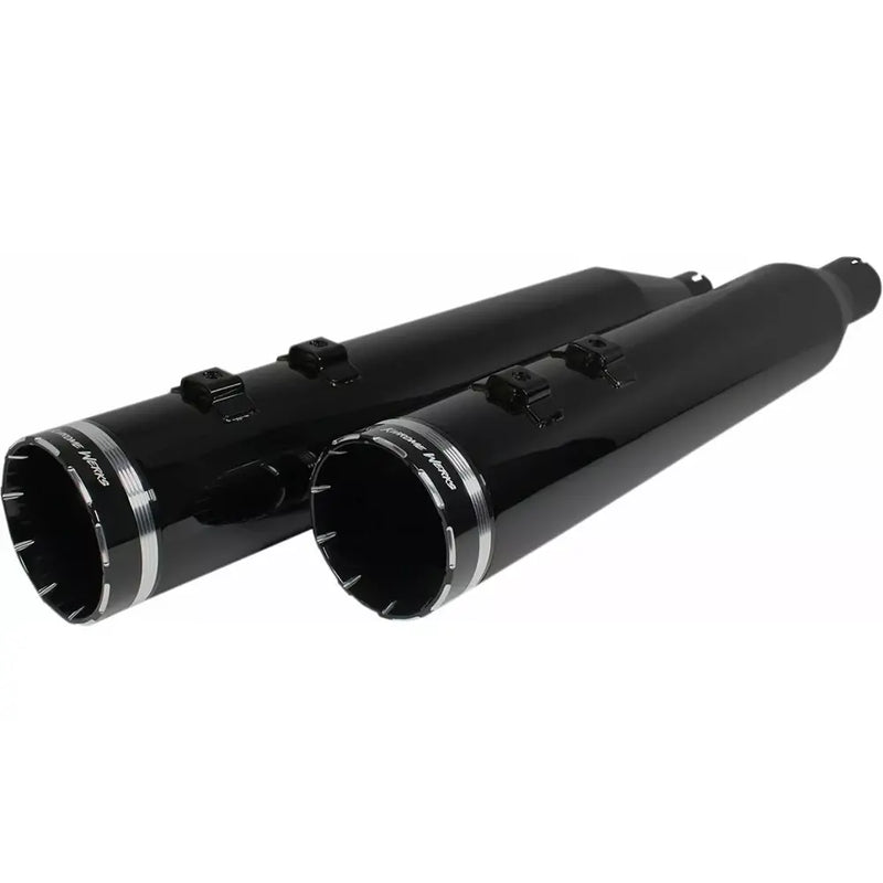 Khrome Werks 4.5" HP-Plus Slip-On Mufflers for Harley 17-25 Touring / Obsidian / Obsidian Tracer  - Customhoj