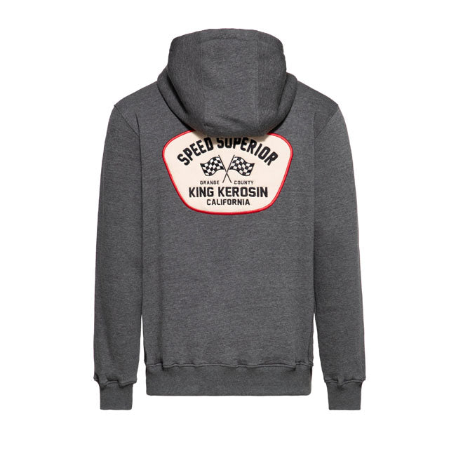 King Kerosin Speed King Zip Hoodie Steel Grey / S  - Customhoj