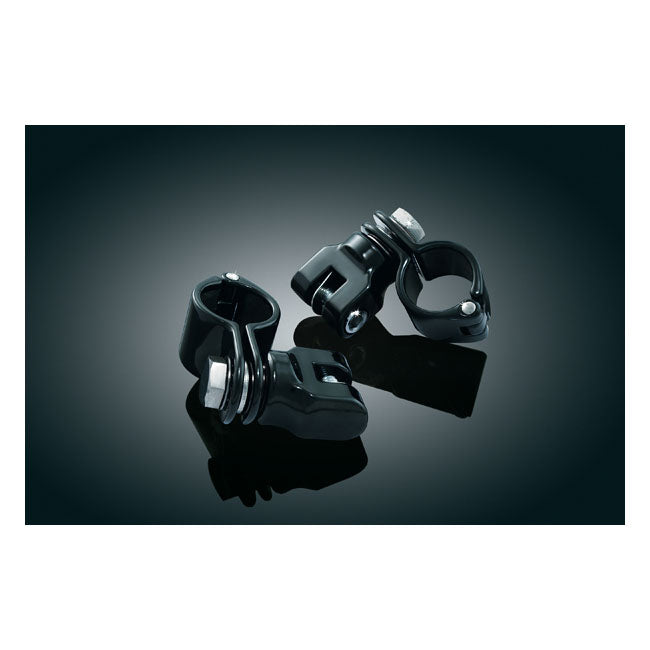 Kuryakyn Footpegs Brackets Traditional H-D male mount / Black Kuryakyn Magnum Cruise Pegs Mounts for Harley Customhoj