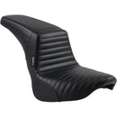 Le Pera KickFlip Biker Gel Solo Seat for Harley 18-25 Softail Sport Glide & Low Rider / S / ST / Pleated Black  - Customhoj