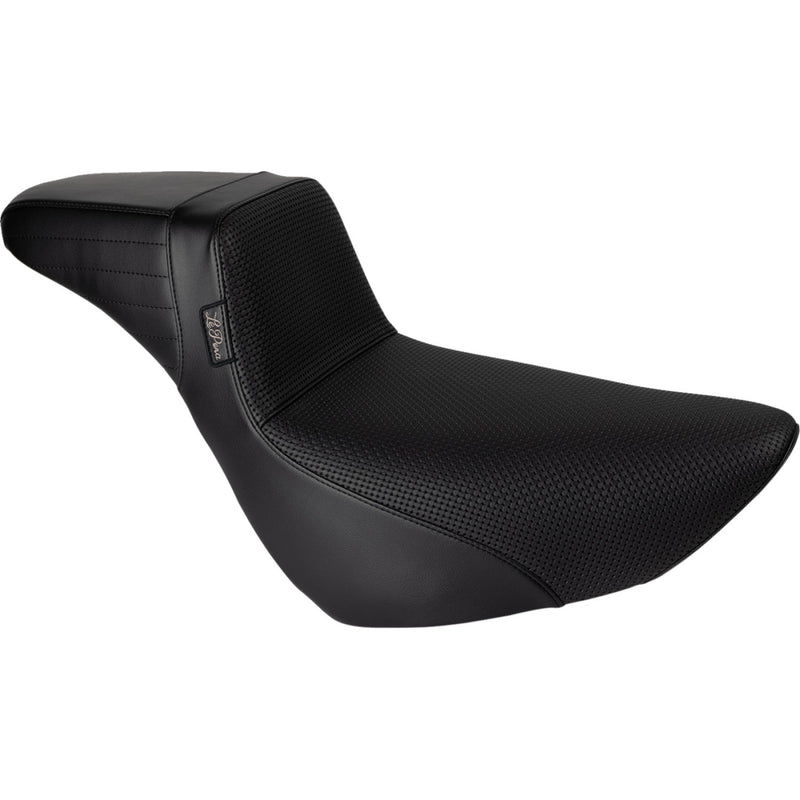Le Pera KickFlip Solo Daddy Long Legs Extended Seat for Harley 18-25 Softail Sport Glide & Low Rider / S / ST / Basketweave Black  - Customhoj