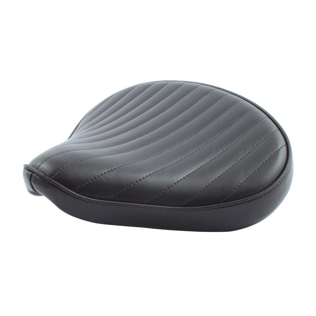 Le Pera Large Spring Solo Motorcycle Seat Pleated Black  - Customhoj
