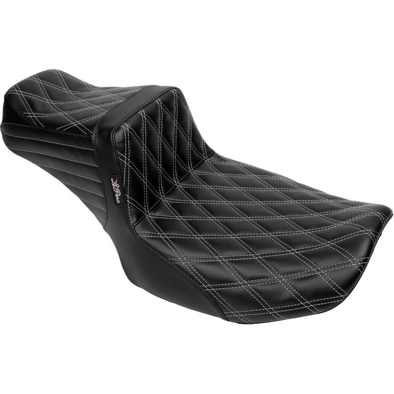 Le Pera Tailwhip 2-Up Daddy Long Legs Extended Seat for Harley 24-25 Touring Road Glide / Street Glide / Double Diamond Black / Gray  - Customhoj