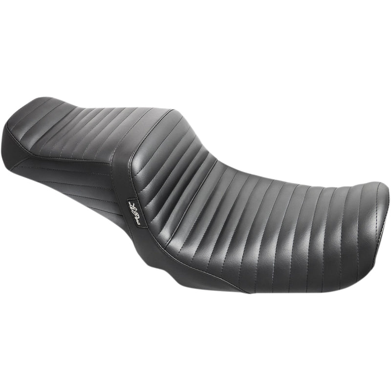Le Pera Tailwhip 2-Up Seat for Harley 06-17 Dyna / Pleated Black  - Customhoj