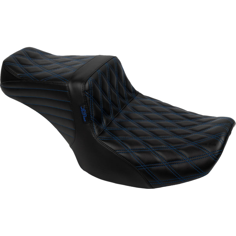 Le Pera Tailwhip 2-Up Seat for Harley 24-25 Touring Road Glide / Street Glide / Double Diamond Black / Blue  - Customhoj