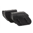 Ledrie Reinforced Rigid Leather 24L Motorcycle Saddlebag Set  - Customhoj