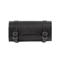 Ledrie Square Leather Motorcycle Tool Bag Black  - Customhoj