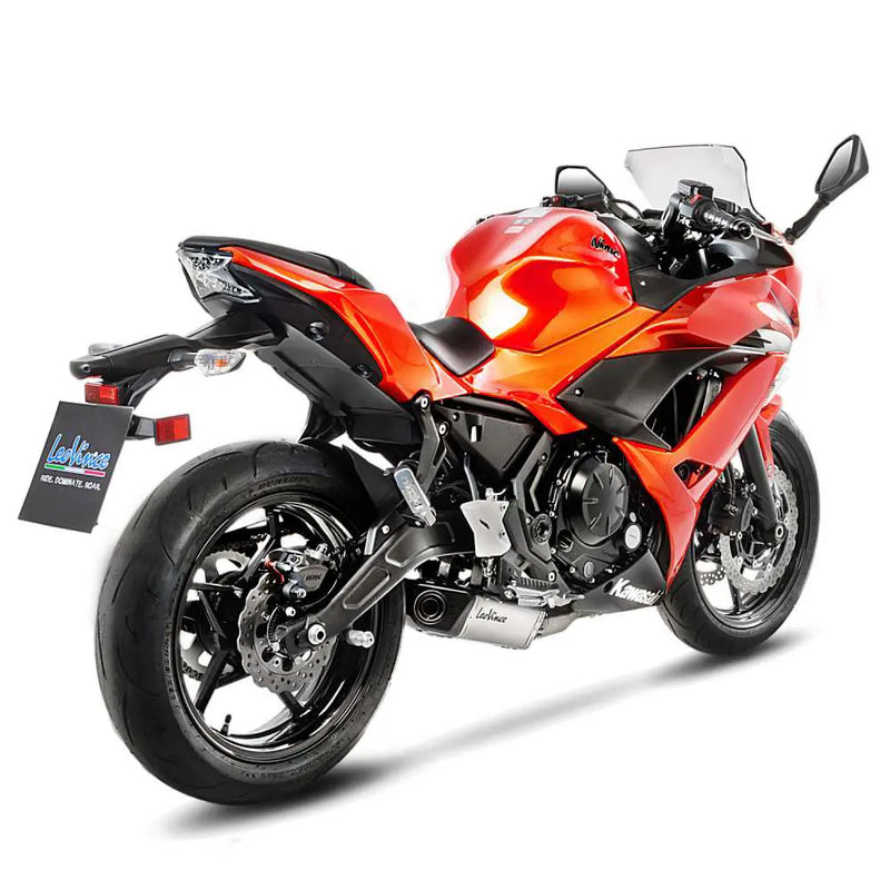 LeoVince Underbody Evo II Exhaust System for Kawasaki 17-19 Ninja 650 (Stainless steel muffler) (ECE-approved) (14170K)  - Customhoj