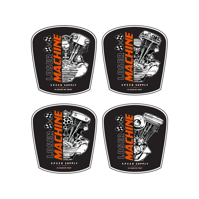 Loser Machine Sticker Razorblade Loser Machine Motor Sticker Pack