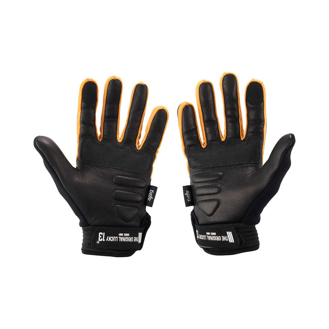 Lucky 13 Pirate Skull Motorcycle Gloves