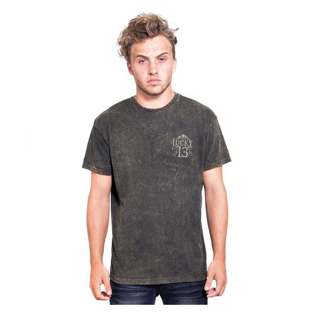 Lucky 13 T-shirt Washed Brown / S Lucky 13 Dead Skull T-Shirt Customhoj