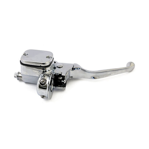 MCS Brake Lever Assembly 96-07 Big Twin with dual disc (11/16" bore) / Chrome OEM Style Handlebar Master Cylinder Assembly for Harley Customhoj