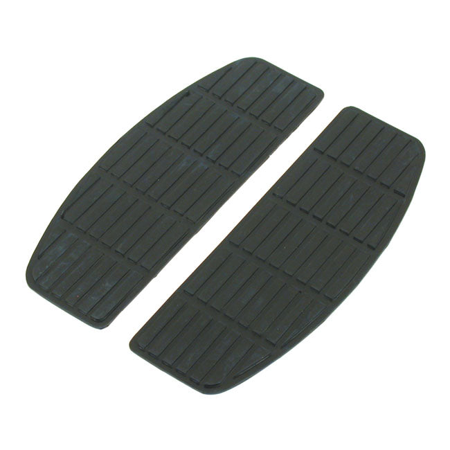MCS Floorboard Accessories 66-90 FL, FLST, FLT/TOURING / Black Traditional Shaped Replacement Pad Floorboards for Harley Customhoj
