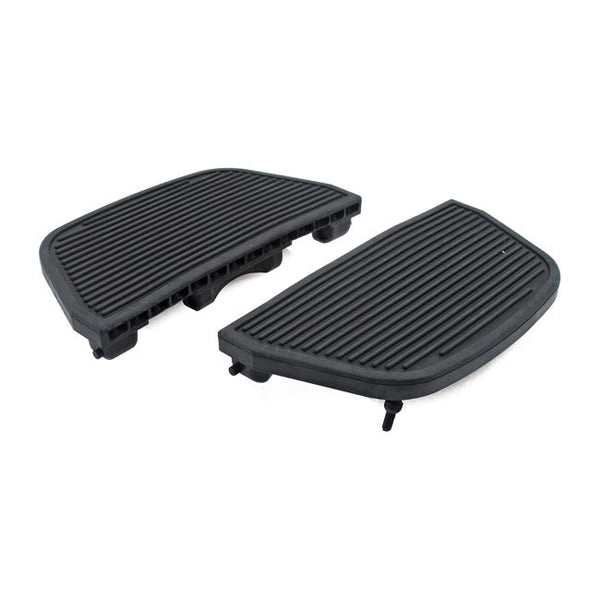 MCS Floorboard Accessories 86-21 FLT/Touring; 86-21 FL Softail; 06-17 Dyna. (Models with with traditional shaped passenger floorboards) / 06-up Surface Texture Passenger Floorboard Pad Set for Harley Customhoj