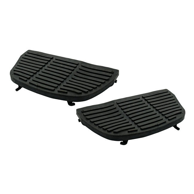 MCS Floorboard Accessories 86-21 FLT/Touring; 86-21 FL Softail; 06-17 Dyna. (Models with with traditional shaped passenger floorboards) / L86-95 Surface Texture Passenger Floorboard Pad Set for Harley Customhoj