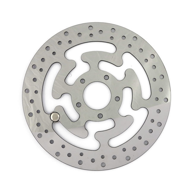 MCS OEM Late Style Polished Stainless Front Brake Disc for Harley 15-23 Softail (excl. FXSE) (11.8") / Front Left
