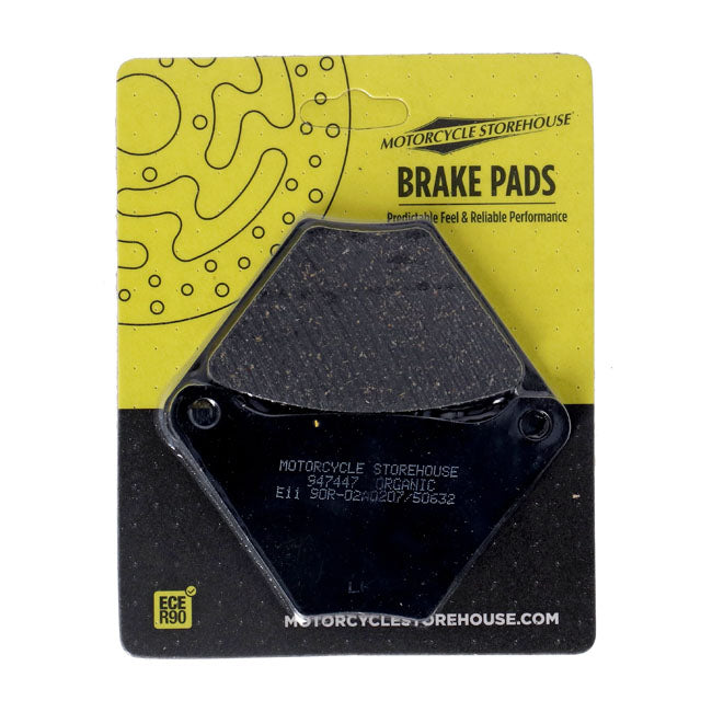 MCS Organic Brake Pads Front for Harley 1973 XL Sportster (Replaces OEM: 44135-74A)