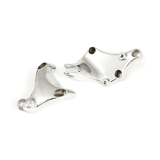 MCS Passenger Footpeg Bracket 14-21 XL / Chrome Passenger Footpeg Mount Bracket Set for Harley Customhoj