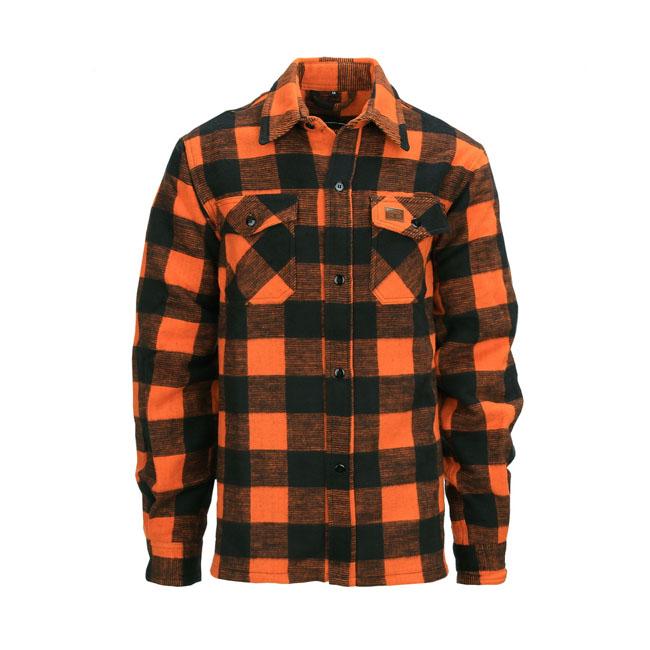 MCS Shirt Orange/Black / M Lumberjack Flannel Shirt Checkered Customhoj
