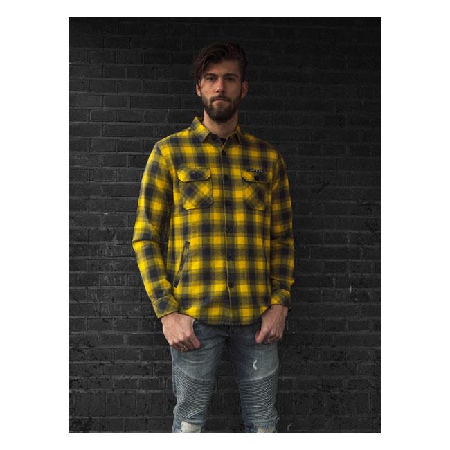 MCS Shirt Yellow/Gray / S MCS Worker Flannel Shirt Customhoj