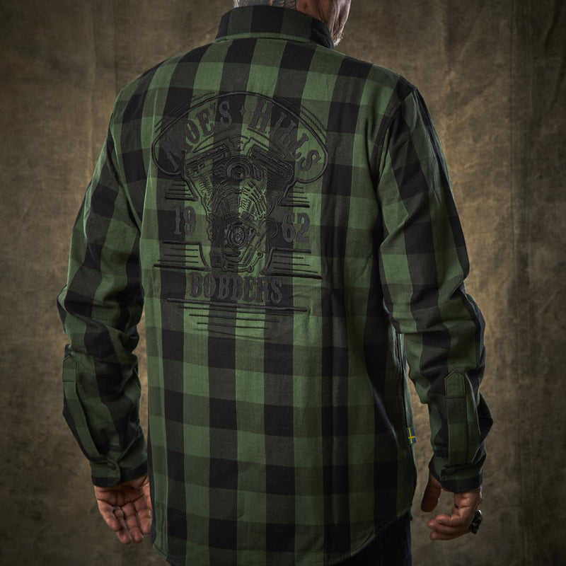 Moe's Hills Bobbers Flannel Shirt Green/Black / S