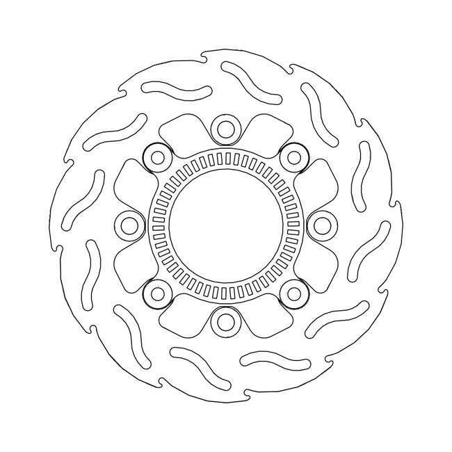 Moto-Master Brake Disc Kawasaki ER-6F 650 (ABS) 06-17 Moto-Master Flame Rear Brake Disc for Kawasaki Customhoj