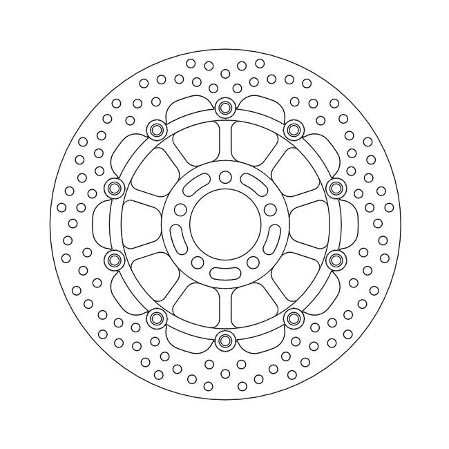 Moto-Master Brake Disc Kawasaki GPZ 1100 (non-ABS) 95-98 Moto-Master Halo Front Left Brake Disc for Kawasaki Customhoj