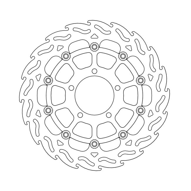 Moto-Master Brake Disc Kawasaki GTR 1400 Concours (ABS) 08-22 Moto-Master Flame Front Right Brake Disc for Kawasaki Customhoj