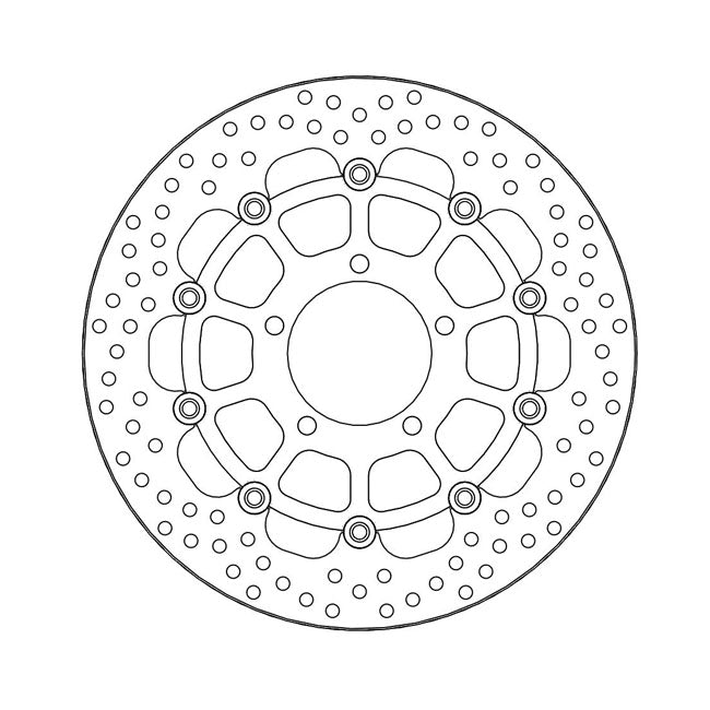 Moto-Master Brake Disc Kawasaki GTR 1400 Concours (ABS) 08-22 Moto-Master Halo Front Right Brake Disc for Kawasaki Customhoj