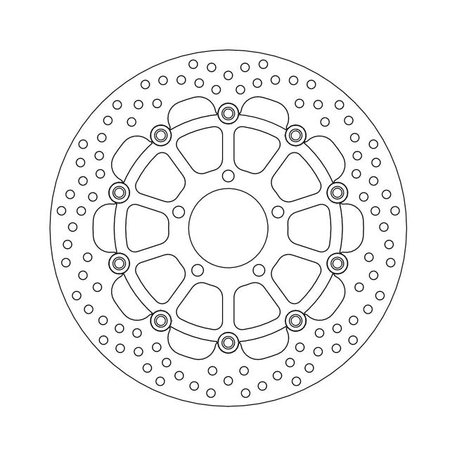 Moto-Master Brake Disc Kawasaki KLV 1000 04-07 Moto-Master Halo Front Left Brake Disc for Kawasaki Customhoj