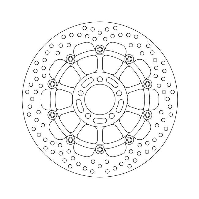 Moto-Master Brake Disc Kawasaki Zephyr 1100 92-98 Moto-Master Halo Front Left Brake Disc for Kawasaki Customhoj