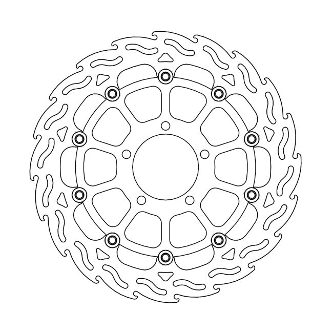 Moto-Master Brake Disc Kawasaki ZX-10R Ninja 1000 16-22 Moto-Master Flame Front Right Brake Disc for Kawasaki Customhoj