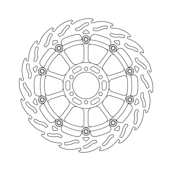 Moto-Master Brake Disc Yamaha FZR 1000 Exup 89-95 Moto-Master Flame Front Left Brake Disc for Yamaha Customhoj