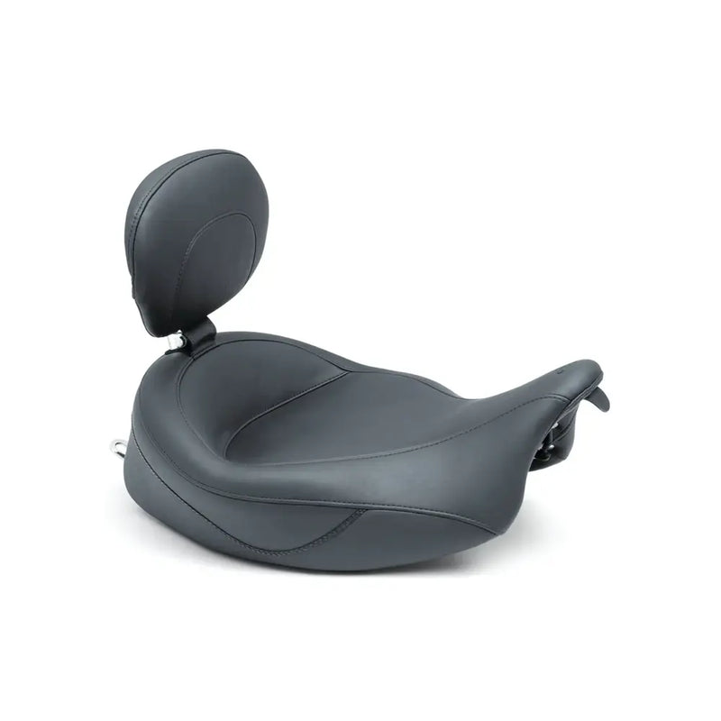 Mustang Super Touring Solo Seat for Harley 08-25 Touring (excl. 23-25 CVO; 24-25 Road Glide / Street Glide) / Plain / With backrest  - Customhoj