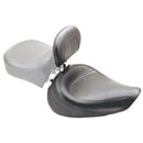 Mustang Wide Touring Solo Seat for Harley 06-17 Dyna (excl. 14-17 Fat Bob) / Plain / With backrest  - Customhoj