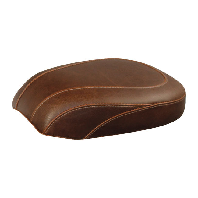 Mustang Wide Tripper Passenger Seat for Harley 11-17 Softail Slim / Blackline / Distressed Brown / Plain  - Customhoj