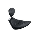 Mustang Wide Tripper Solo Seat for Harley 00-17 Softail Springer / Heritage / Deluxe / Double Diamond / Black / With backrest  - Customhoj