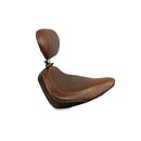 Mustang Wide Tripper Solo Seat for Harley 00-17 Softail Springer / Heritage / Deluxe / Plain / Distressed Brown / With backrest  - Customhoj