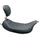 Mustang Wide Tripper Solo Seat for Harley 08-25 Touring (excl. 23-25 CVO; 24-25 Road Glide / Street Glide) / Double Diamond / Black / Gray / With backrest  - Customhoj