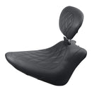 Mustang Wide Tripper Solo Seat for Harley 11-17 Softail Slim / Blackline / Double Diamond / Black / With backrest  - Customhoj