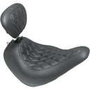 Mustang Wide Tripper Solo Seat for Harley 18-25 Softail Sport Glide & Low Rider / S / ST / Double Diamond / Black / With backrest  - Customhoj