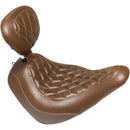 Mustang Wide Tripper Solo Seat for Harley 18-25 Softail Sport Glide & Low Rider / S / ST / Double Diamond / Distressed Brown / With backrest  - Customhoj