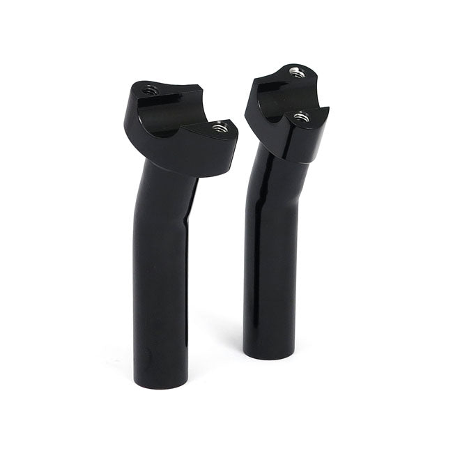 OEM Style Forged Aluminium Pullback Handlebar Risers without Top Clamp Black / 5.5" (14cm)